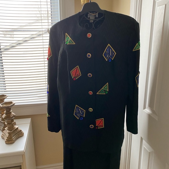 Givenchy 2 piece black suit with embellishments. - Picture 4 of 5